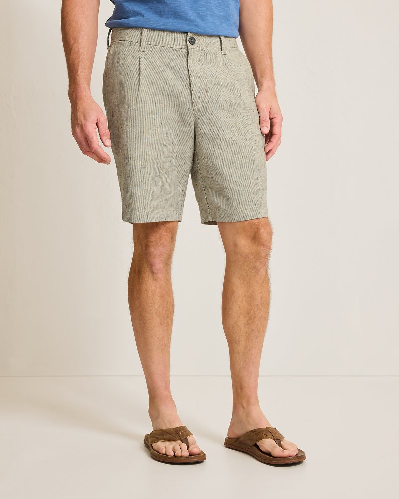 Tommy Bahama Everyday - Isla Sands Stripe Stretch-Linen 9-Inch Shorts