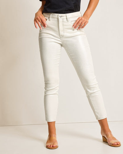 Tommy Bahama Classic - Metallic High-Rise Ankle Jeans