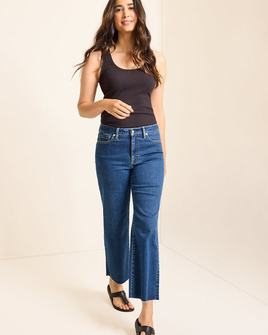 Tommy Bahama Essential - High-Rise Cropped Wide-Leg Jeans