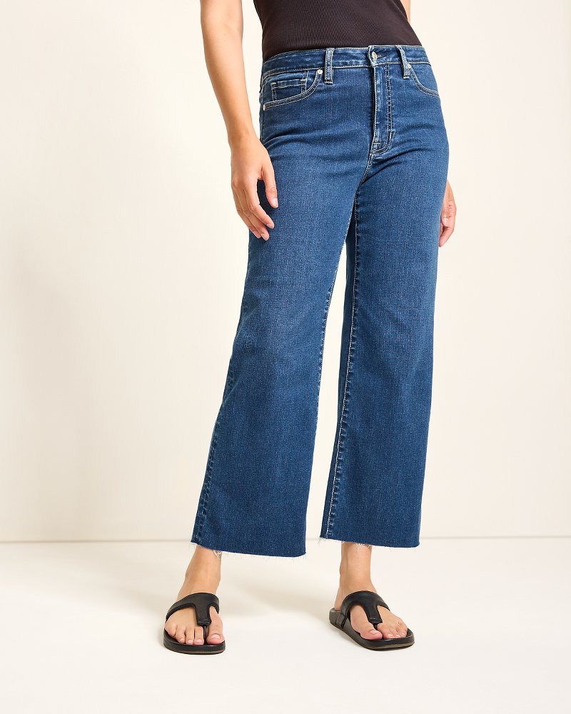 Tommy Bahama Essential - High-Rise Cropped Wide-Leg Jeans