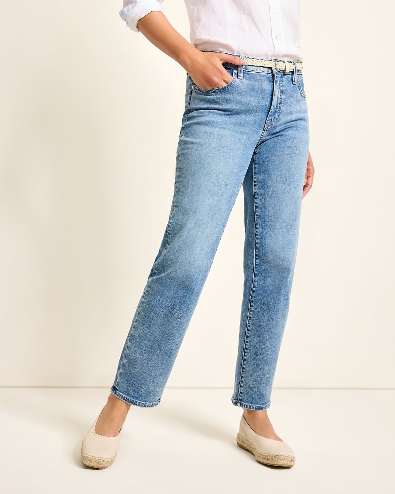 Tommy Bahama Smart Buy - High-Rise Straight-Leg Jeans