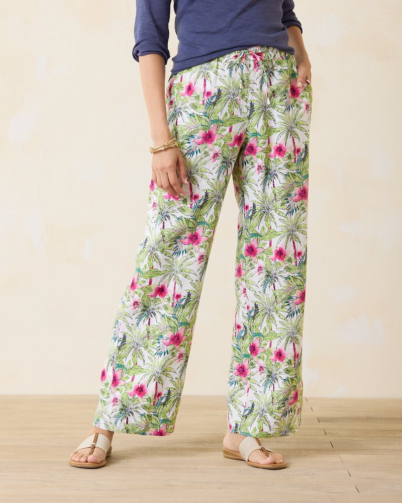 Tommy Bahama Discount - Two Palms Coastal Palms High-Rise Linen Easy Pants