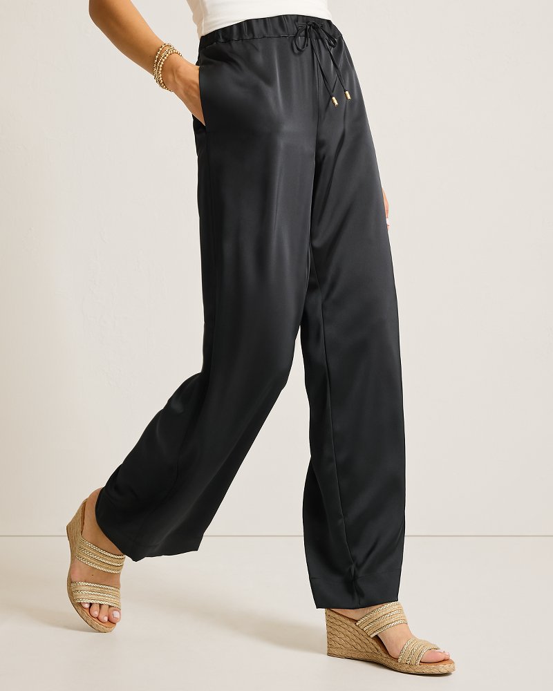 Tommy Bahama Premium - Midnight Sea Satin Easy Pants