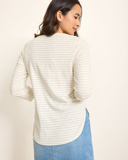 Tommy Bahama Premium - Ashby Isles Metallic Stripe 3/4-Sleeve T-Shirt