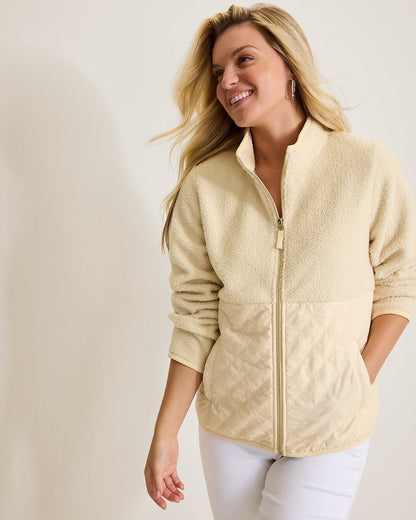 Tommy Bahama Top Pick - Faux Sherpa Quilted Hybrid Jacket