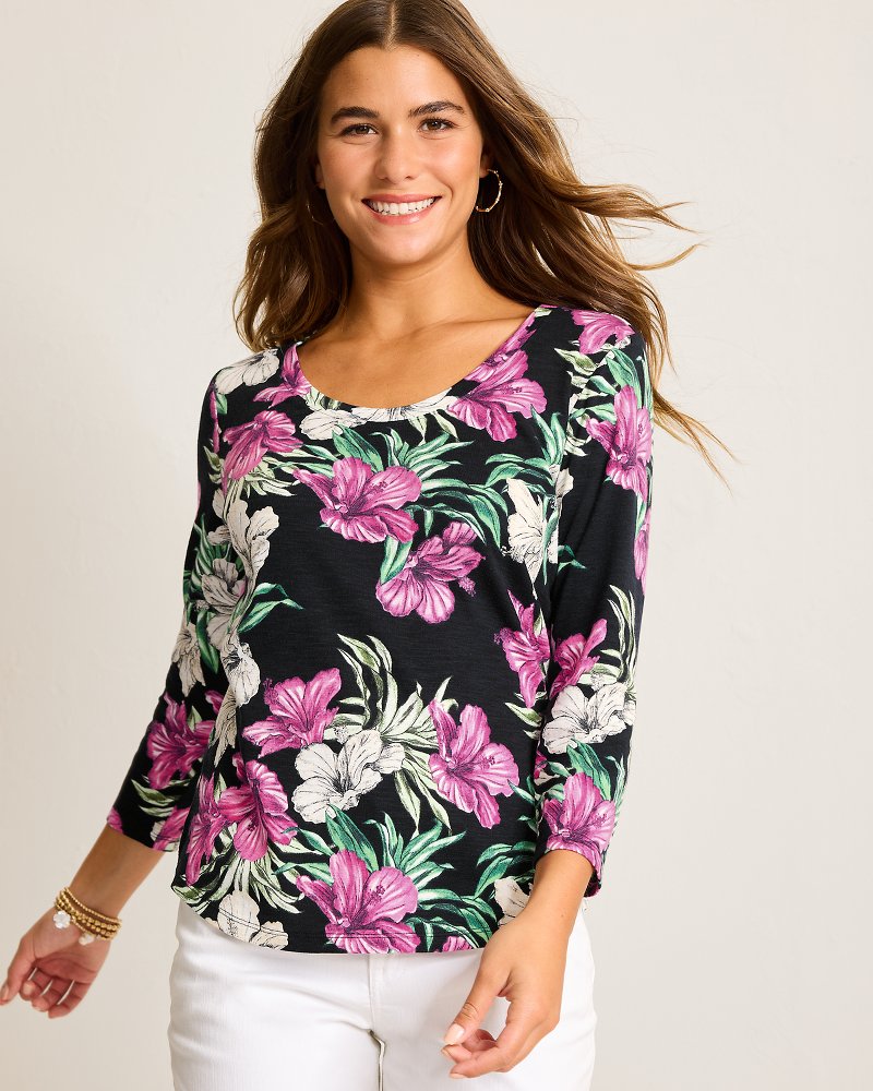 Tommy Bahama Deals - Ashby Isles Villa Garden 3/4-Sleeve T-Shirt