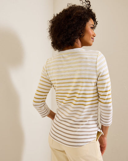 Tommy Bahama Popular - Ashby Isles Horizon Stripe 3/4-Sleeve T-Shirt