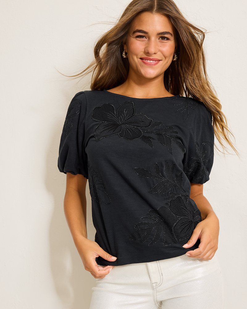 Tommy Bahama Recommended - Heritage Hibiscus Puff-Sleeve Lux T-Shirt