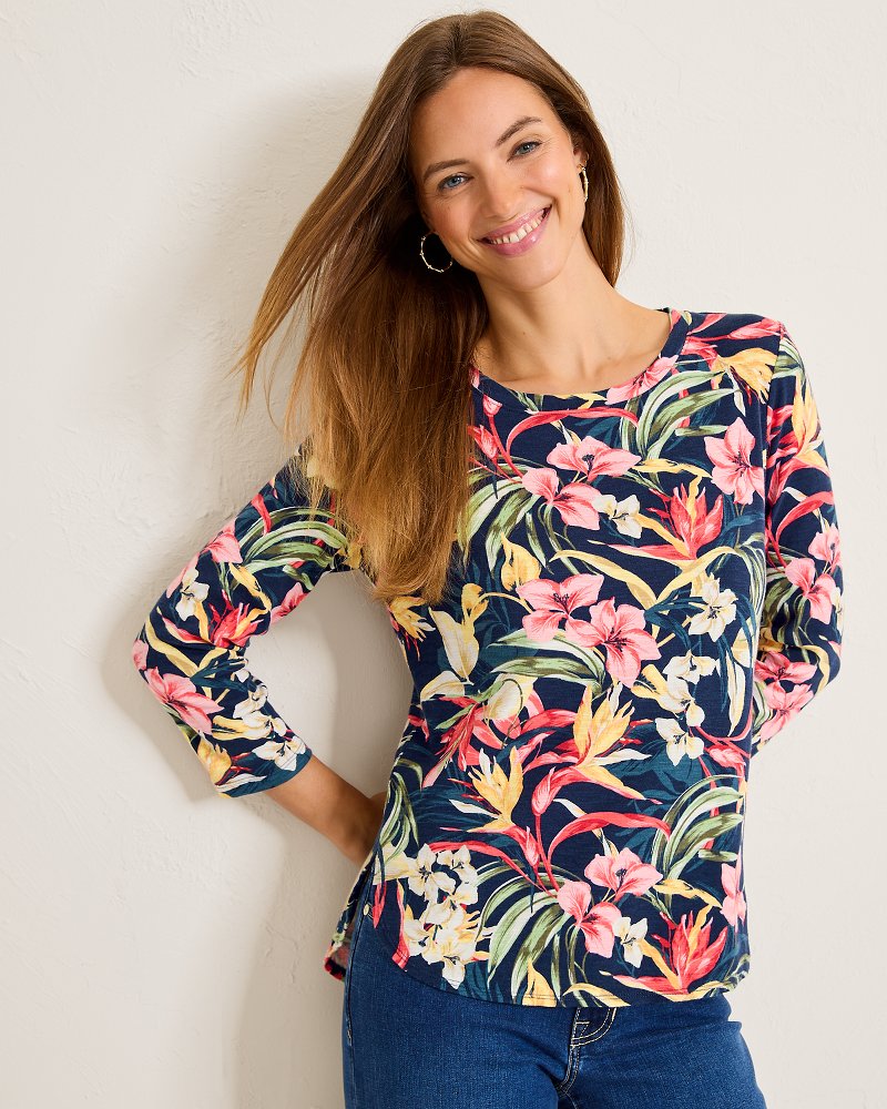 Tommy Bahama Recommended - Ashby Isles Flora Amora 3/4-Sleeve T-Shirt