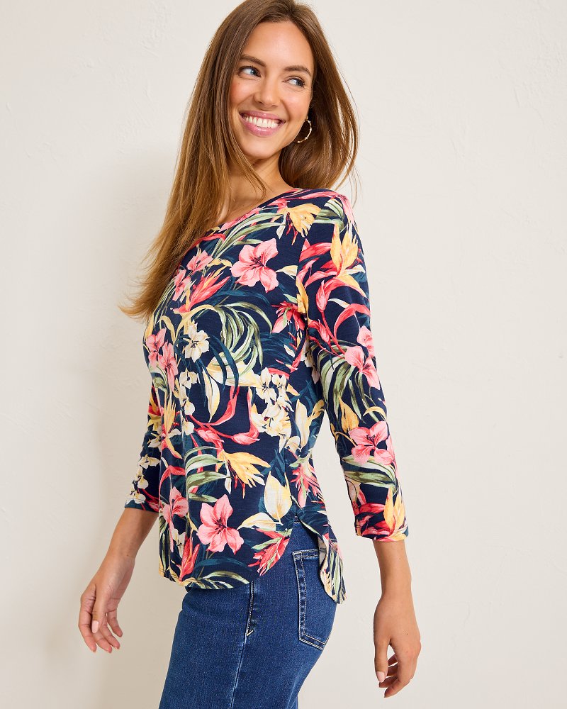 Tommy Bahama Recommended - Ashby Isles Flora Amora 3/4-Sleeve T-Shirt