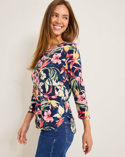 Tommy Bahama Recommended - Ashby Isles Flora Amora 3/4-Sleeve T-Shirt