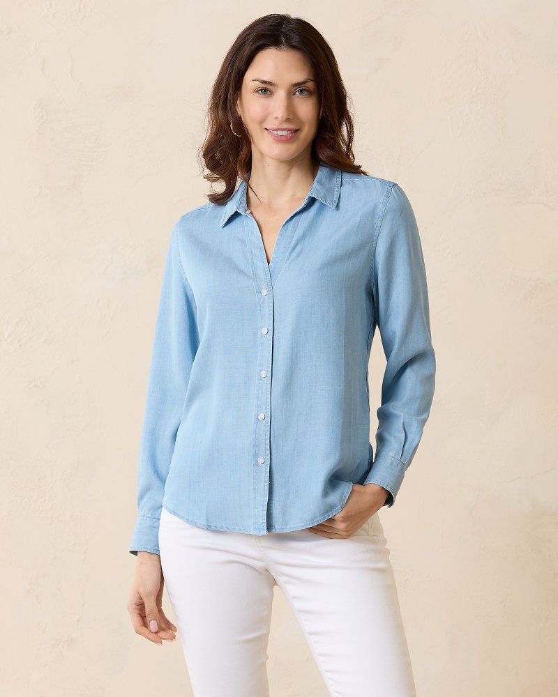 Tommy Bahama Premium - Chambray All Day Long-Sleeve Shirt