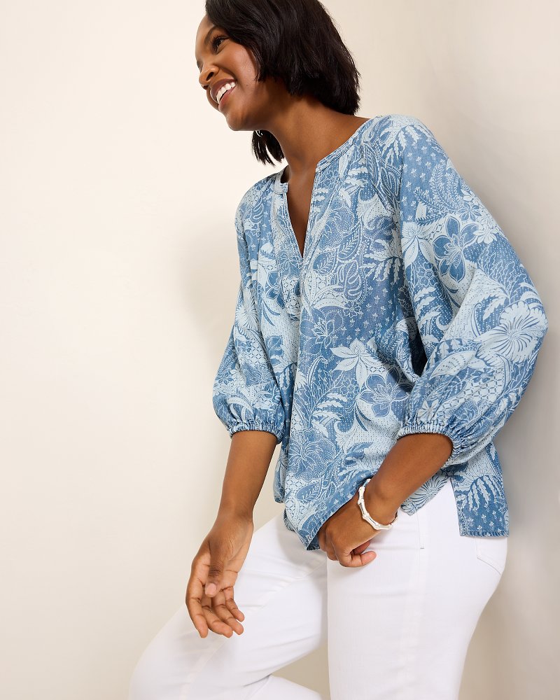 Tommy Bahama Popular - Secret Inlet 3/4-Sleeve Top