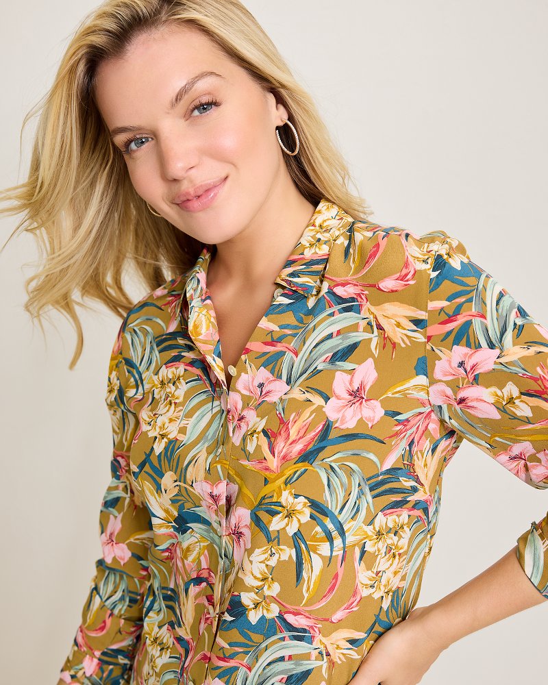 Tommy Bahama Classic - Flora Amora Long-Sleeve Silk Shirt
