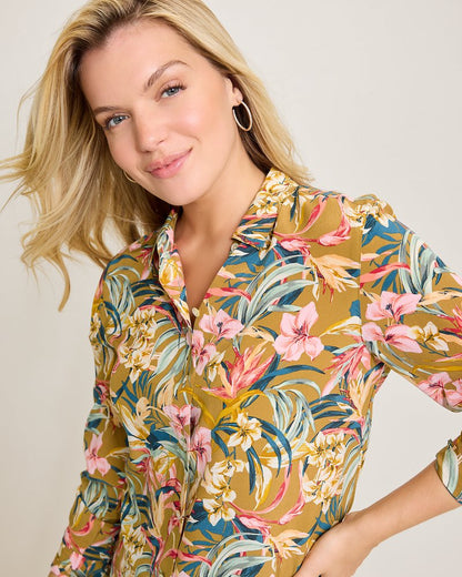 Tommy Bahama Classic - Flora Amora Long-Sleeve Silk Shirt