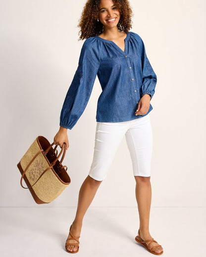 Tommy Bahama Value - Indigo Cove Embroidered Blouse