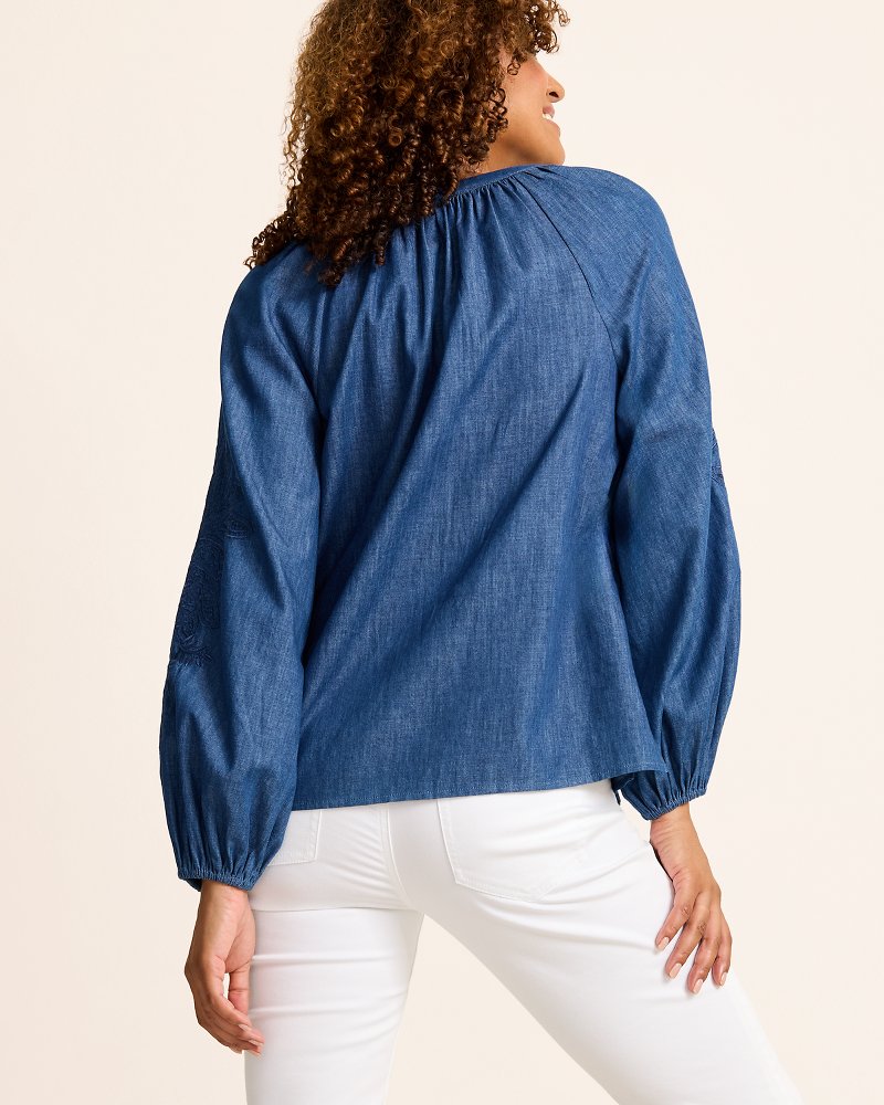 Tommy Bahama Value - Indigo Cove Embroidered Blouse