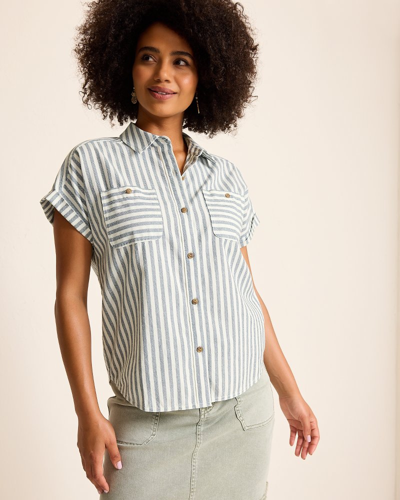 Tommy Bahama Discount - Seaway Stripe Coastal Twill Shirt