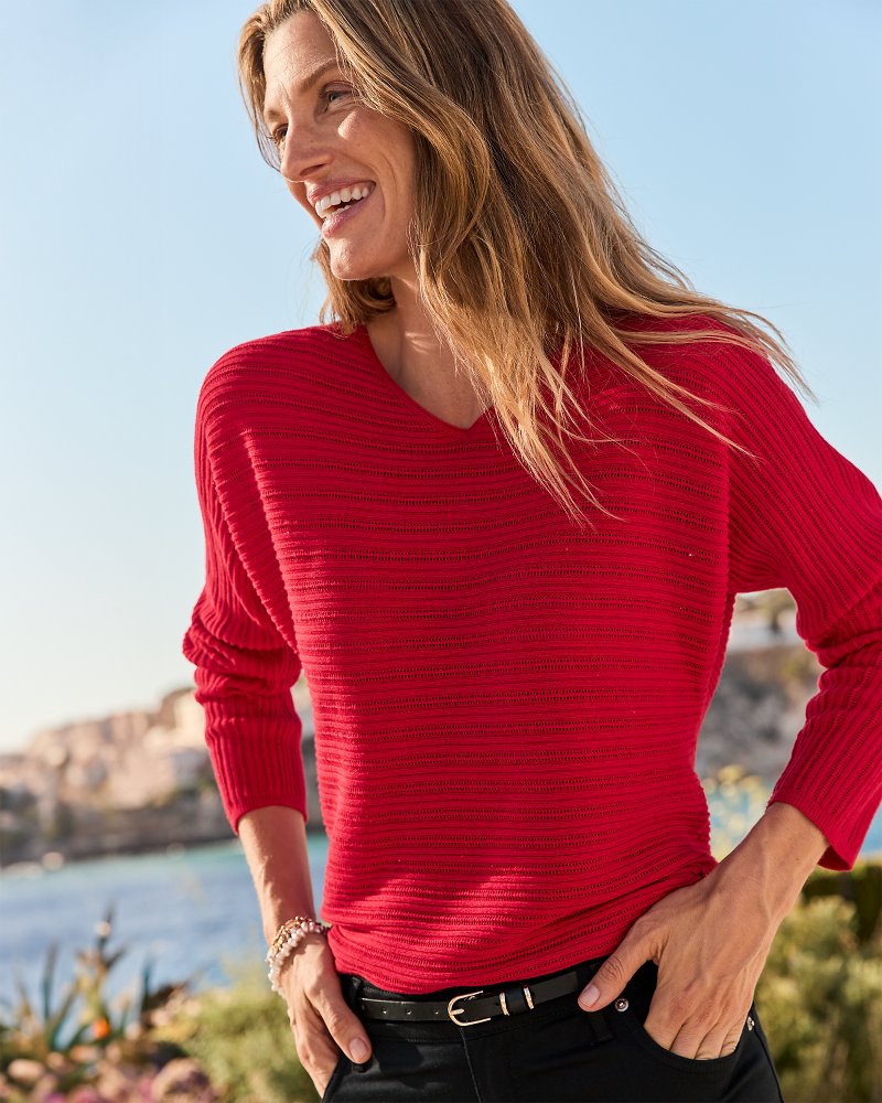 Tommy Bahama Featured - Jewel Bay Sequin V-Neck Sweater