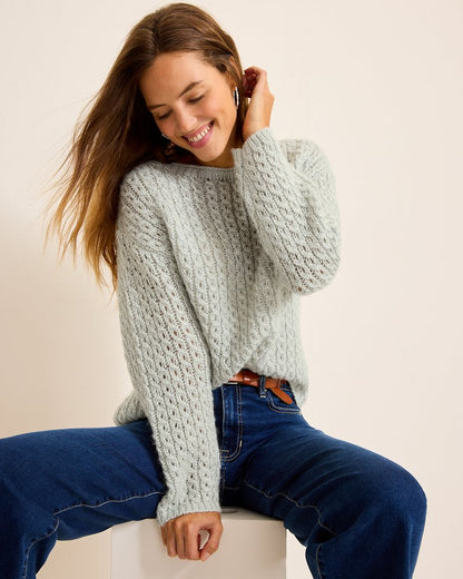 Tommy Bahama Exclusive - Shimmer Cable Boat-Neck Sweater