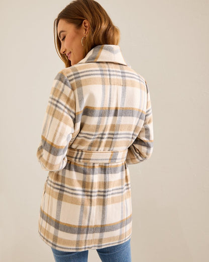 Tommy Bahama Essential - Wooly Plaid Wrap Coat