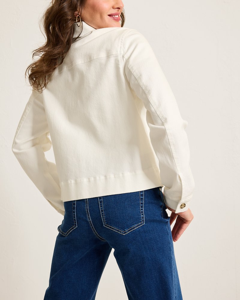 Tommy Bahama Top Pick - Cotton Twill Cropped Peacoat