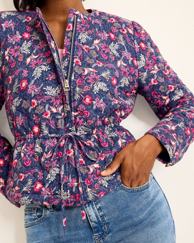 Tommy Bahama New - Sweeping Floral Quilted Jacket