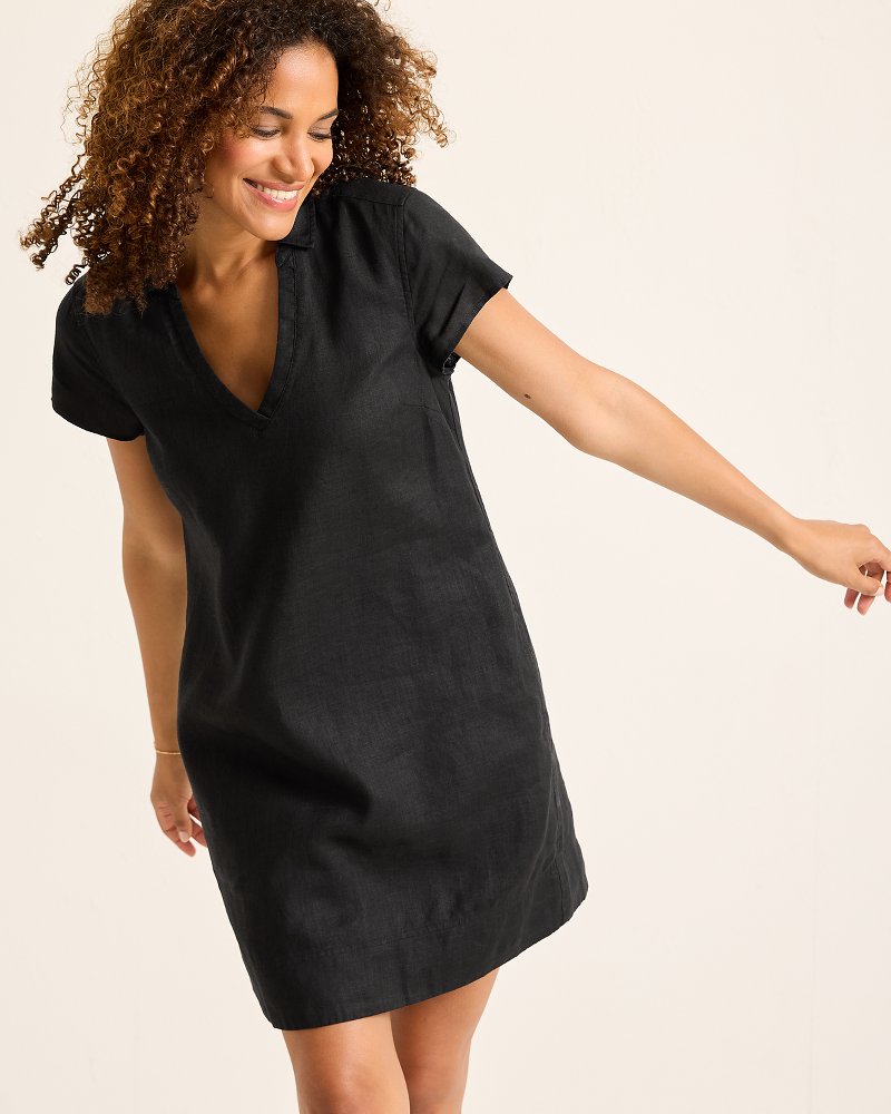 Tommy Bahama Value - Two Palms Short-Sleeve Linen Collared Dress