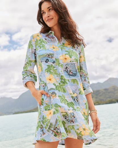 Tommy Bahama Sale - Disney Coastalina Postcard to Paradise Linen Dress