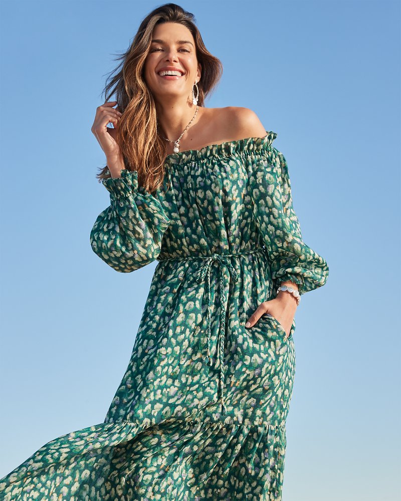 Tommy Bahama Best Price - Jeweled Jaguar Midi Dress