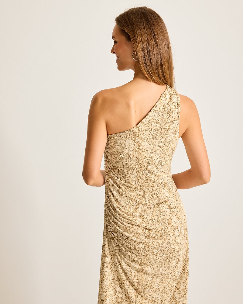 Tommy Bahama Top Pick - Playa Python Maxi One-Shoulder Dress