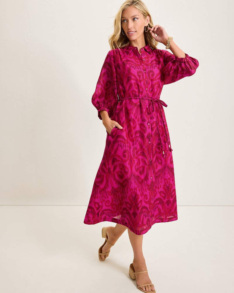 Tommy Bahama Quality - Seaside Ikat Midi Shirt Dress