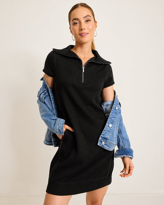 Tommy Bahama Trusted - Tobago Bay Half-Zip Collared Dress