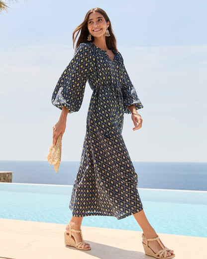 Tommy Bahama Featured - Diamond Cay Long-Sleeve Maxi Dress