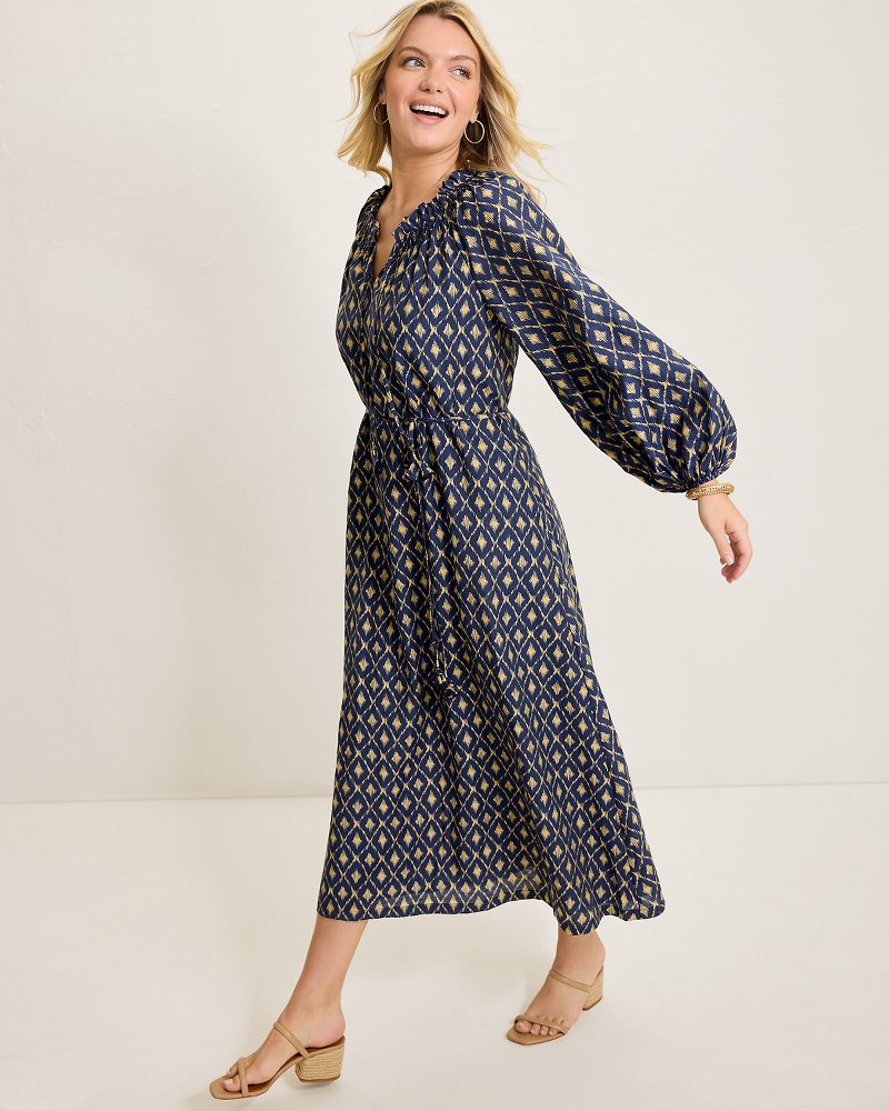 Tommy Bahama Featured - Diamond Cay Long-Sleeve Maxi Dress