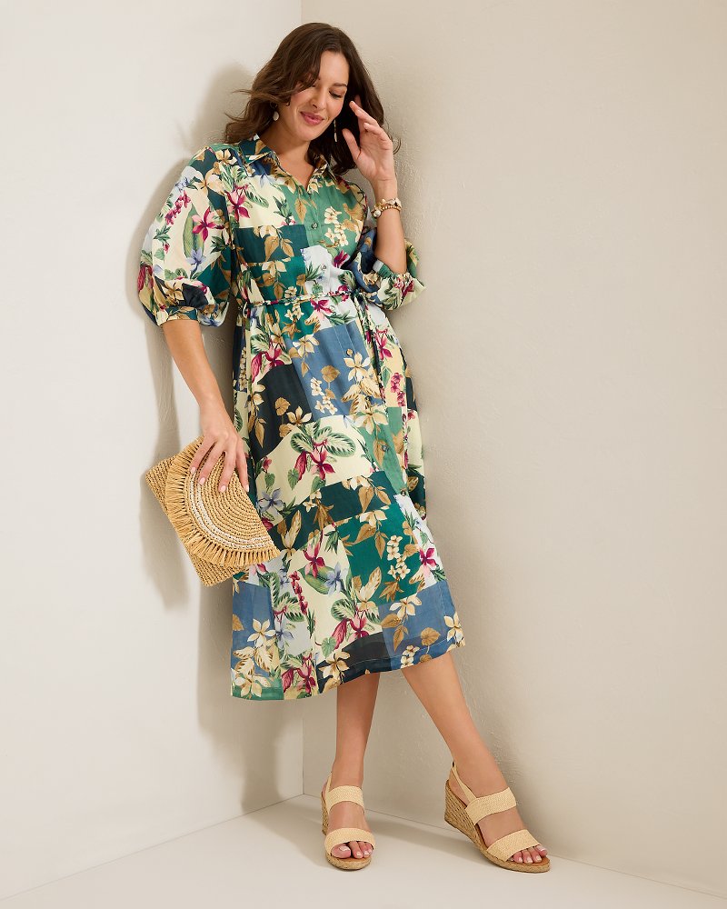 Tommy Bahama Trusted - Hightide Flora Midi Shirt Dress