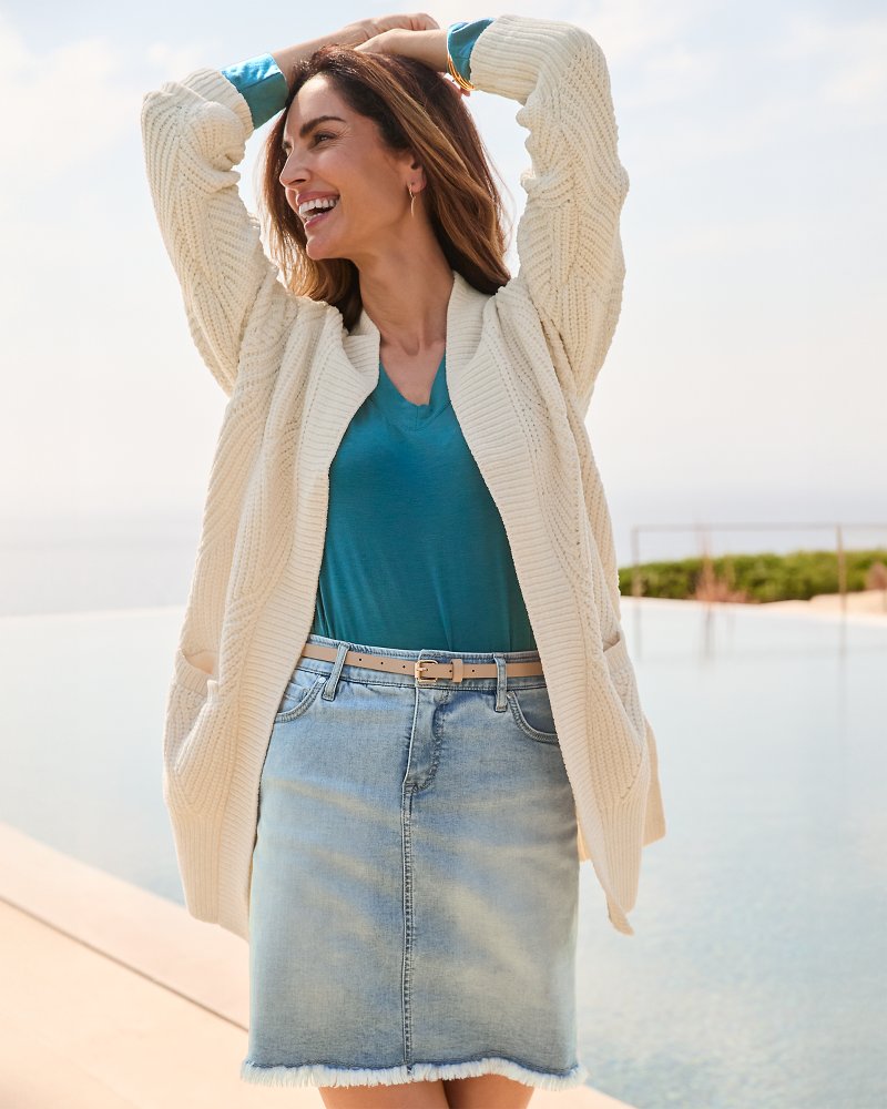 Tommy Bahama Classic - Boracay® Indigo Raw-Edge Skirt