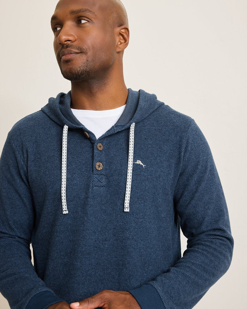 Tommy Bahama Quality - Textured Twill Stripe Hoodie