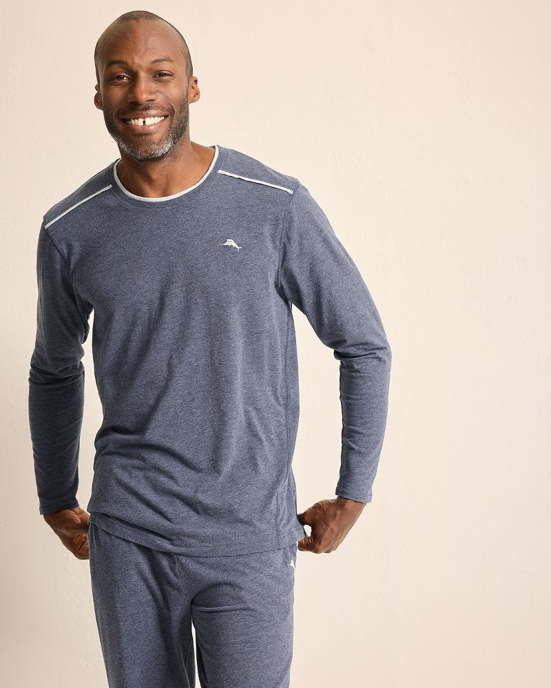 Tommy Bahama Trusted - Big & Tall Jersey Long-Sleeve Crewneck T-Shirt