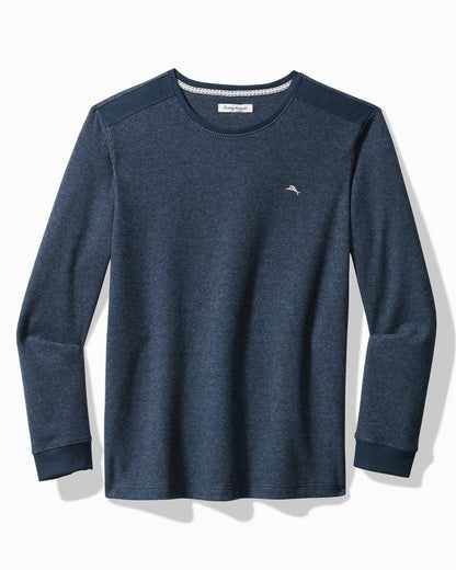 Tommy Bahama Best Price - Textured Twill Stripe Crew Long-Sleeve Top