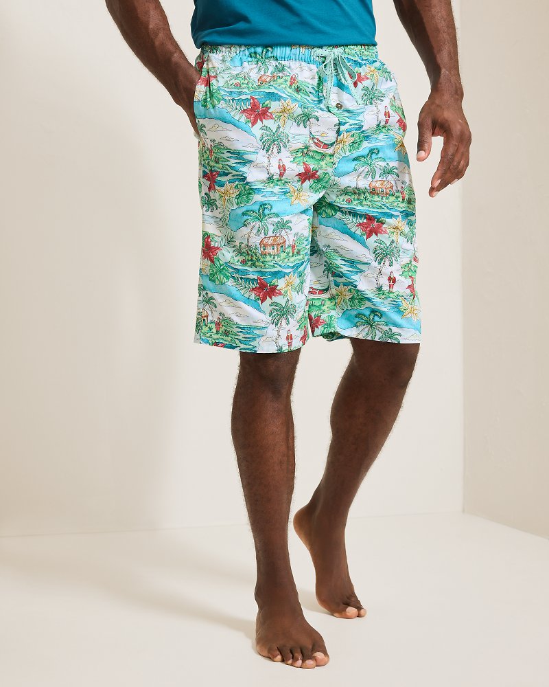 Tommy Bahama Customer Favorite - Woven Tropical Print Pajama Shorts