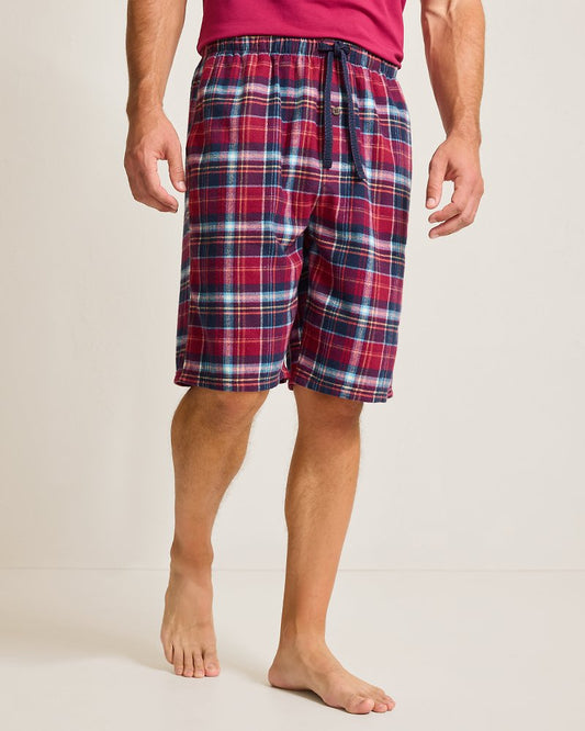 Tommy Bahama Top Pick - Big & Tall Flannel Plaid Pajama Shorts