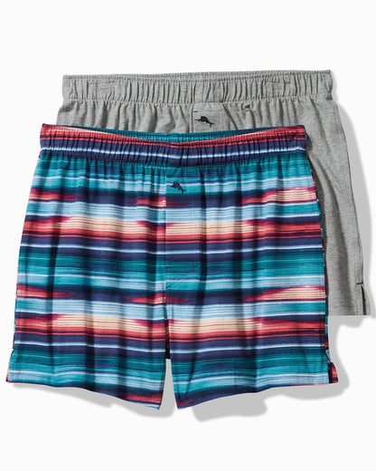 Tommy Bahama Top Pick - Tropical Print & Solid Knit Boxers—2-Pack