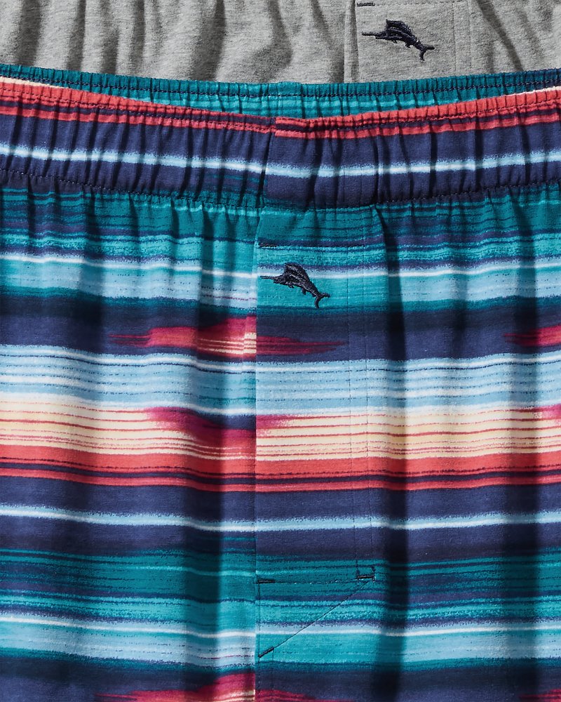 Tommy Bahama Top Pick - Tropical Print & Solid Knit Boxers—2-Pack