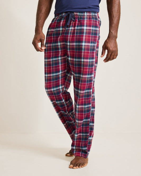 Tommy Bahama Premium - Big & Tall Flannel Plaid Pajama Pants