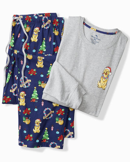 Tommy Bahama Exclusive - Holiday Dog Long Sleeve & Pants Pajama Set