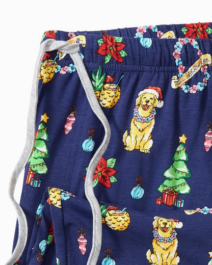 Tommy Bahama Featured - Big & Tall Holiday Dog Long Sleeve & Pants Pajama Set
