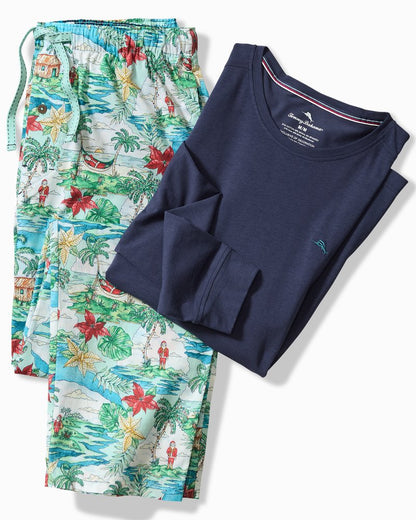 Tommy Bahama Recommended - Jersey Long Sleeve & Pants Pajama Set
