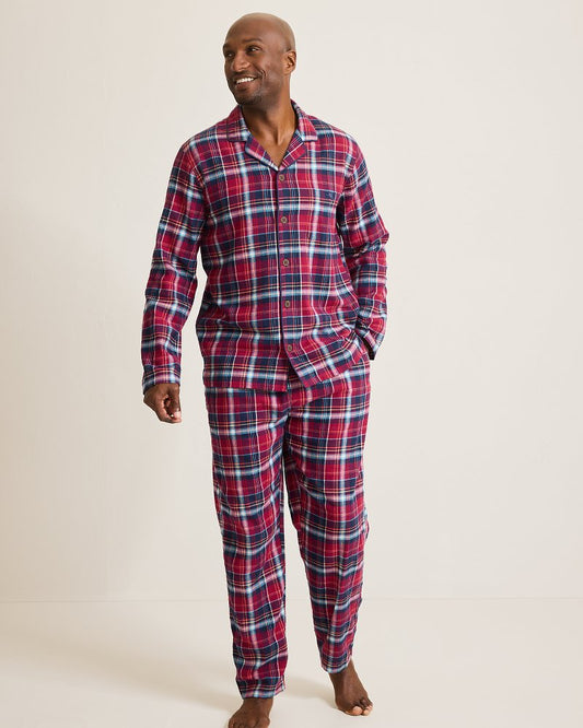Tommy Bahama Signature - Big & Tall Flannel Long Sleeve & Pants Pajama Set