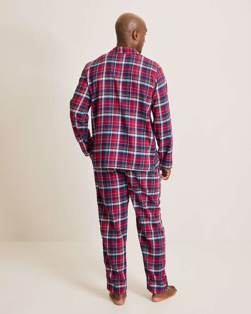 Tommy Bahama Signature - Big & Tall Flannel Long Sleeve & Pants Pajama Set
